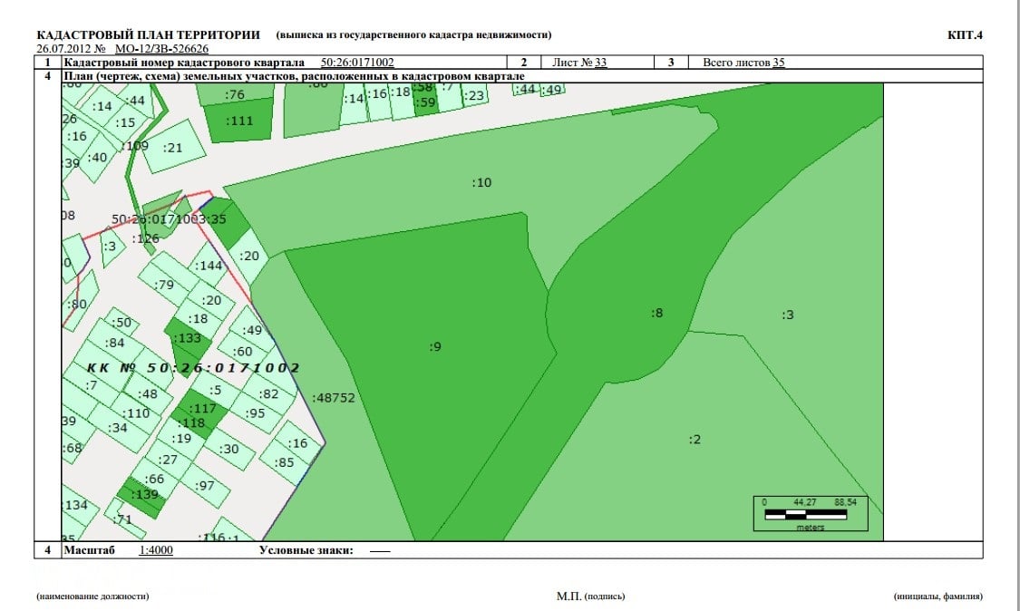 Кадастровый план участка в Лунинском районе