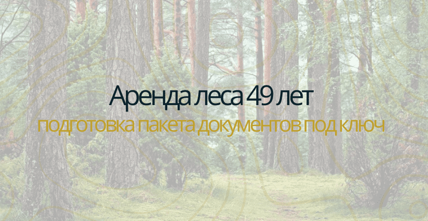 Аренда леса на 49 лет в Лунинском районе